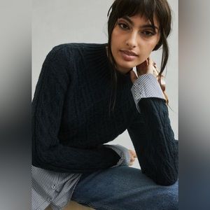 MAEVE CABLE-KNIT LAYERED SWEATER